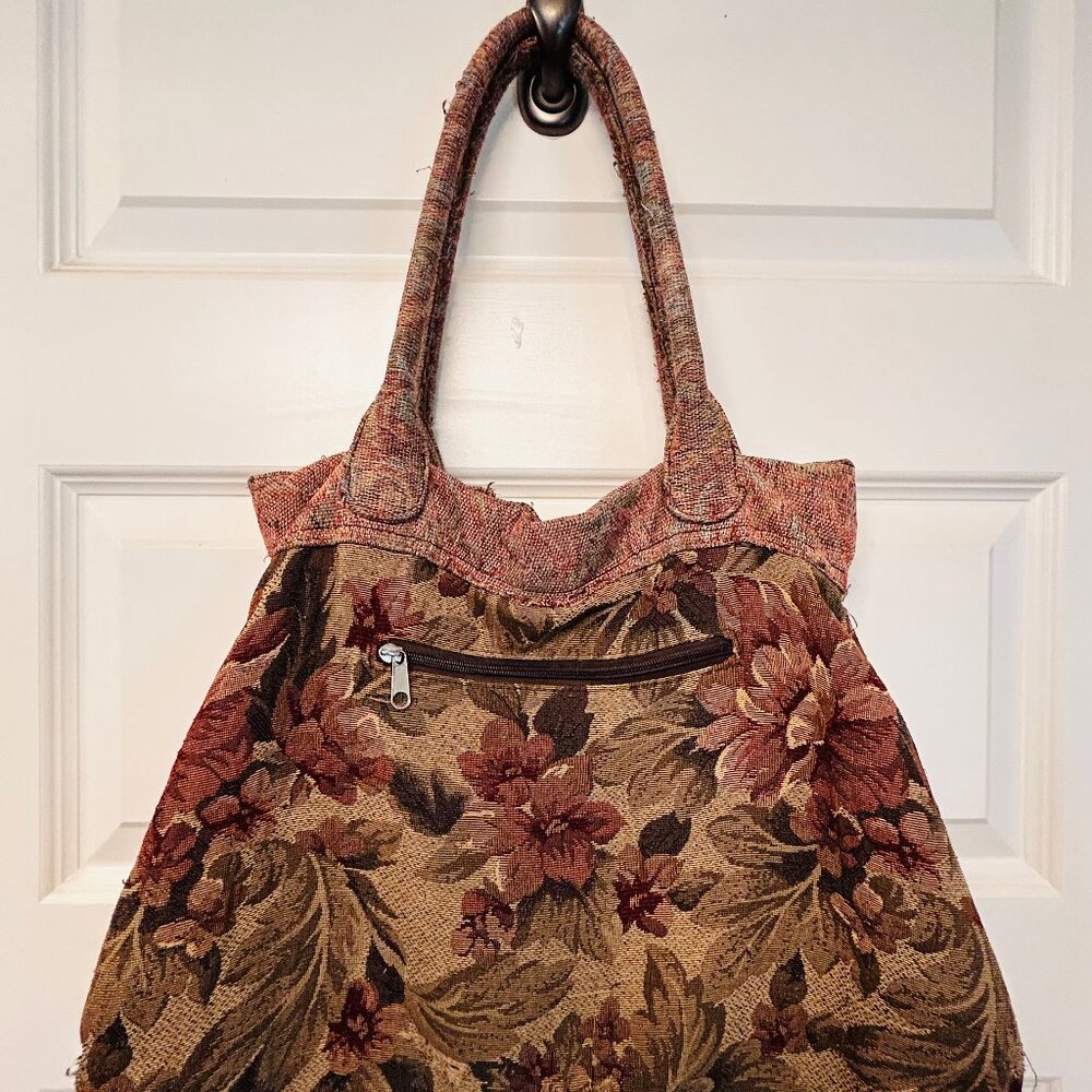 Vintage Urban Outfitters Tapestry Bag (Y2K | Cottagecore | Coquette Academia) - Picture 2 of 14